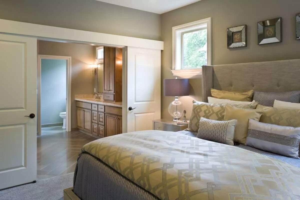 Seamless Transition: Master Bedroom with Direct Bathroom Access