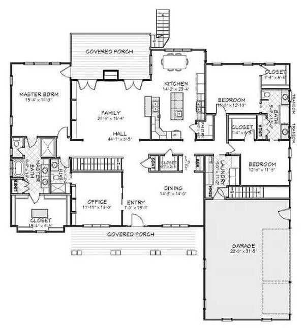 Explore the Seamless Flow in This Craftsman Floor Plan