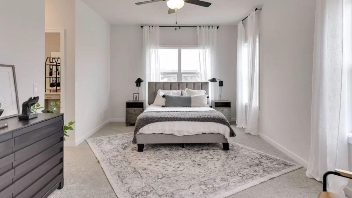 Minimalist Bedroom with Elegant Neutral Tones and Soft Textures