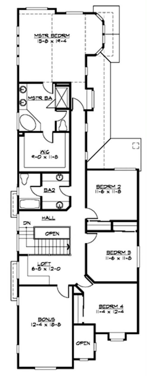 Notice the Versatility in This Craftsman Upper-Floor Layout, Featuring a Spacious Bonus Room