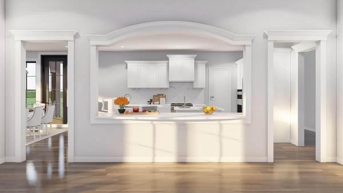 Check Out the Spacious Pass-Through in This Bright Kitchen
