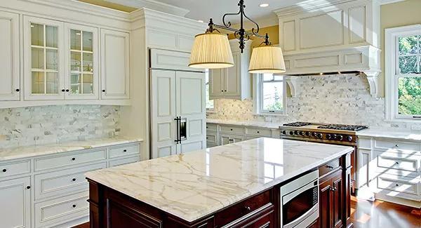 Explore the Rich Wood Island in This Bright Craftsman Kitchen