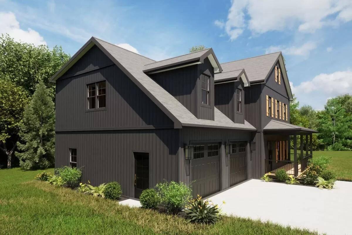 Bold Modern Farmhouse with Striking Charcoal Cladding