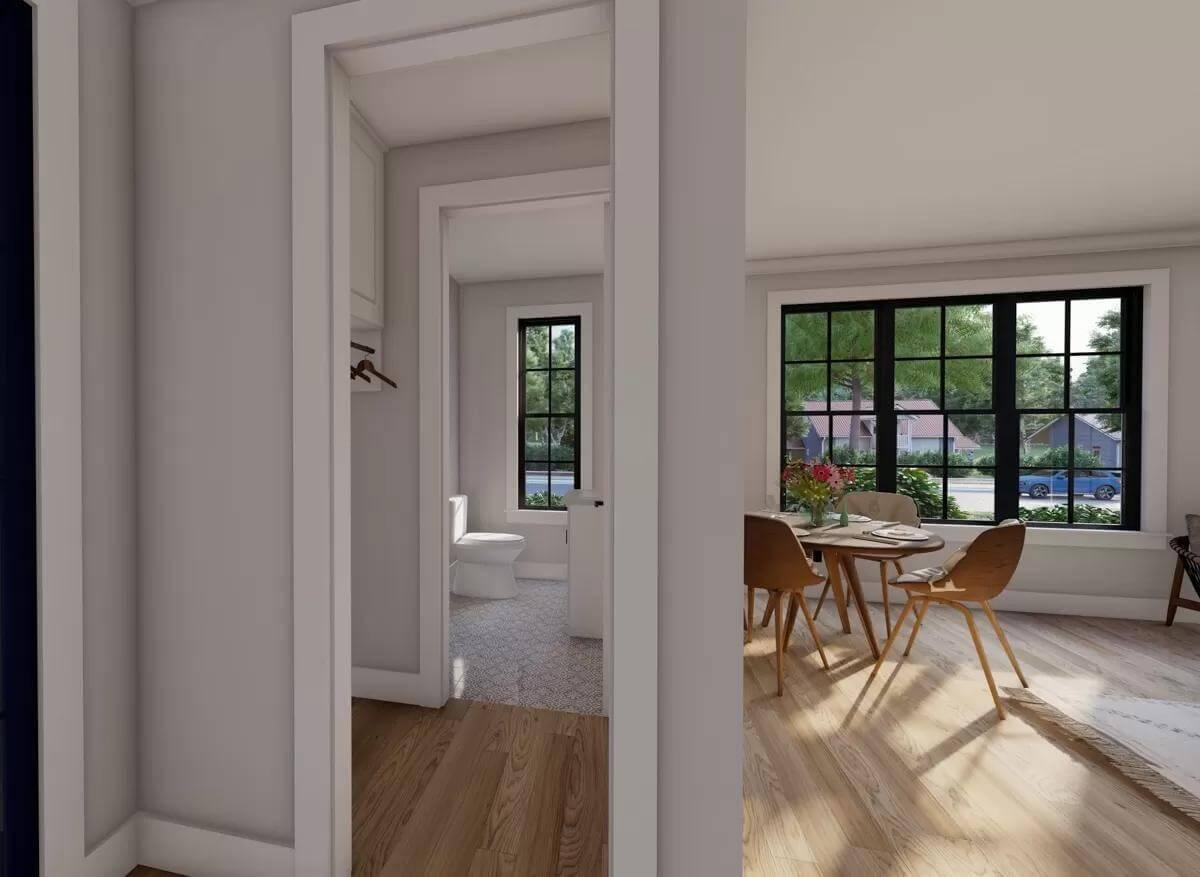 Charming Craftsman Nook with Inviting Natural Light and Garden Views
