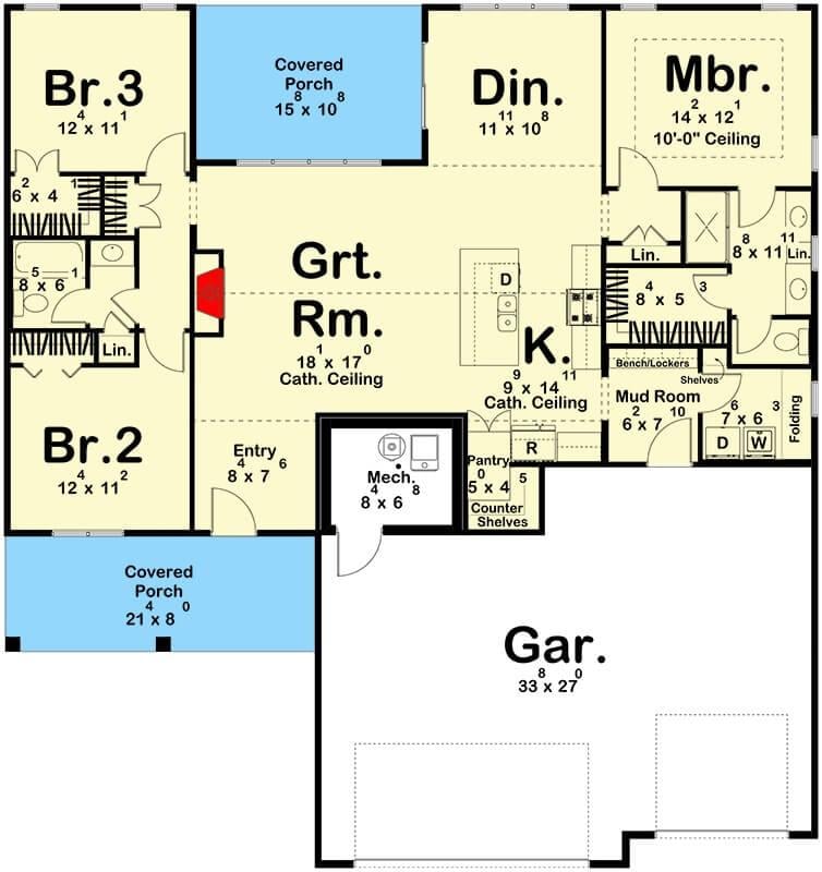Spacious Main Floor Layout with Integrated Craftsman Details