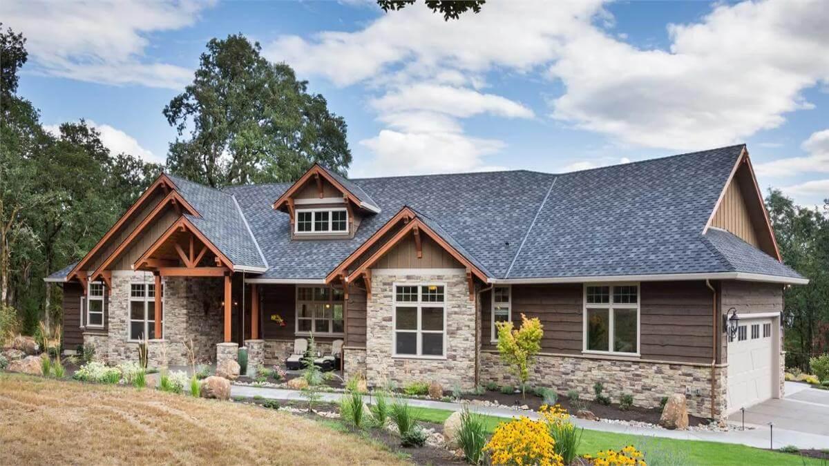Discover Craftsman Charm with Stone and Wood Accents
