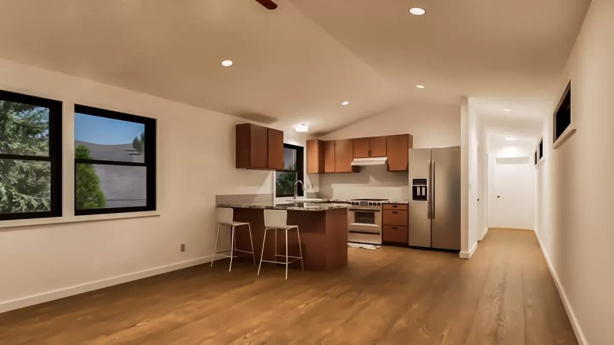 Explore the Minimalist Vibe in This Open Kitchen Layout