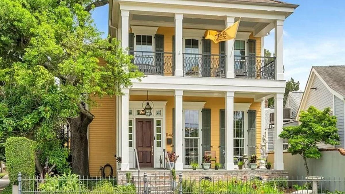 Southern Charm with a Double Balcony and Lush Greenery