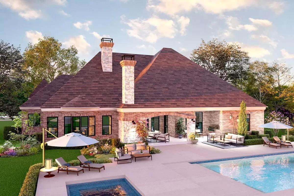 Enjoy Poolside Serenity with Expansive Patio Seating