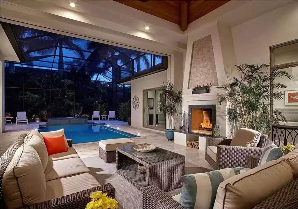 Blend of Comfort and Style Under the Covered Lanai Ceiling