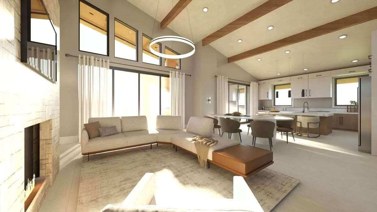 Wow, Look at Those Vaulted Ceilings and Seamless Living Space