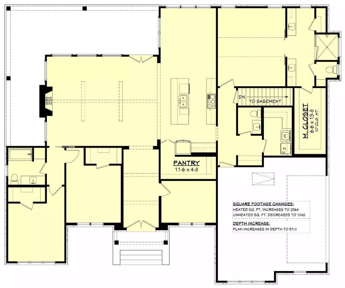 Explore This Crafty Floor Plan with a Spacious Pantry