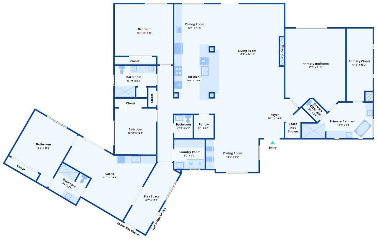 Explore the Spacious Layout: Notice the Convenient Casita