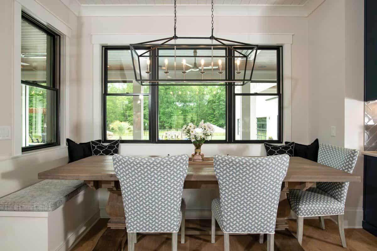 Notice the Elegant Pendant in This Light-Filled Breakfast Nook