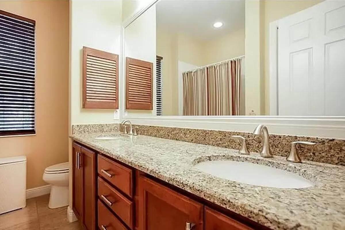 Double Vanity Delight with Granite Detail
