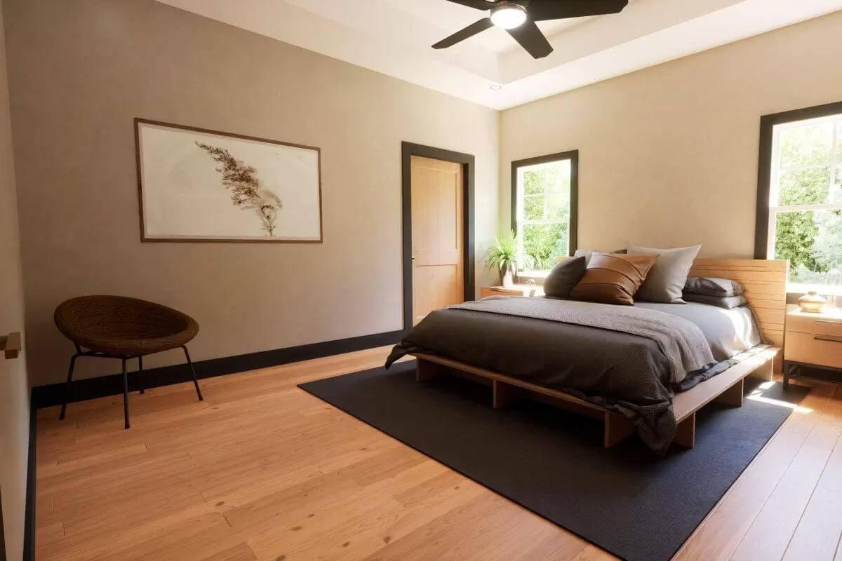 Serene Bedroom Retreat with Minimalist Charm