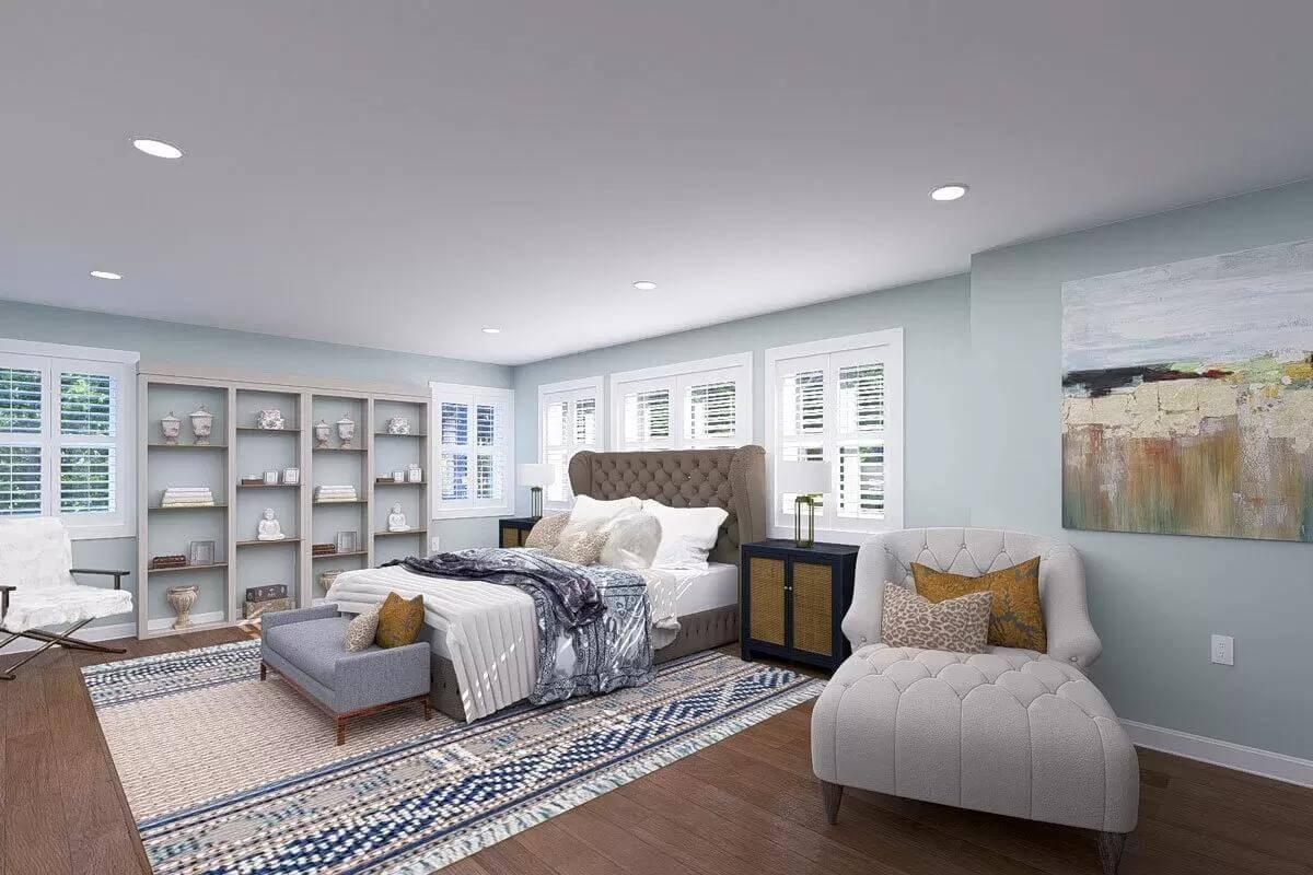 Master Suite with a Relaxing Sitting Area and Abundant Natural Light