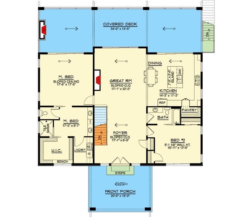Welcoming Main Floor Layout with an Expansive Covered Deck