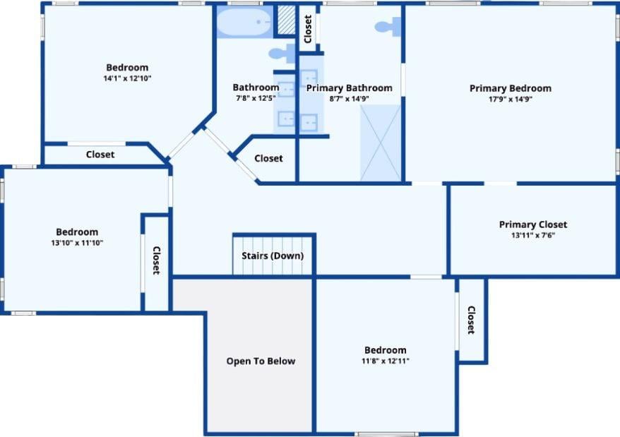 Spacious Upper Level with Generous Bedrooms and Primary Suite