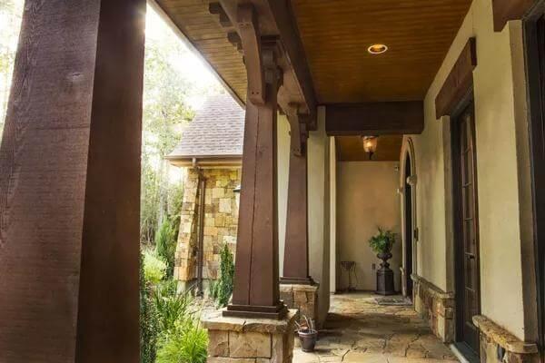 Stroll Along This Craftsman-Inspired Porch with Rich Timber Accents