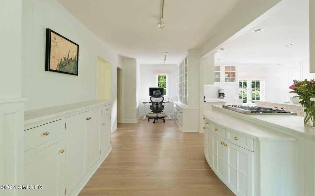 Notice the Smooth Transition from Kitchen to Bonus Workspace