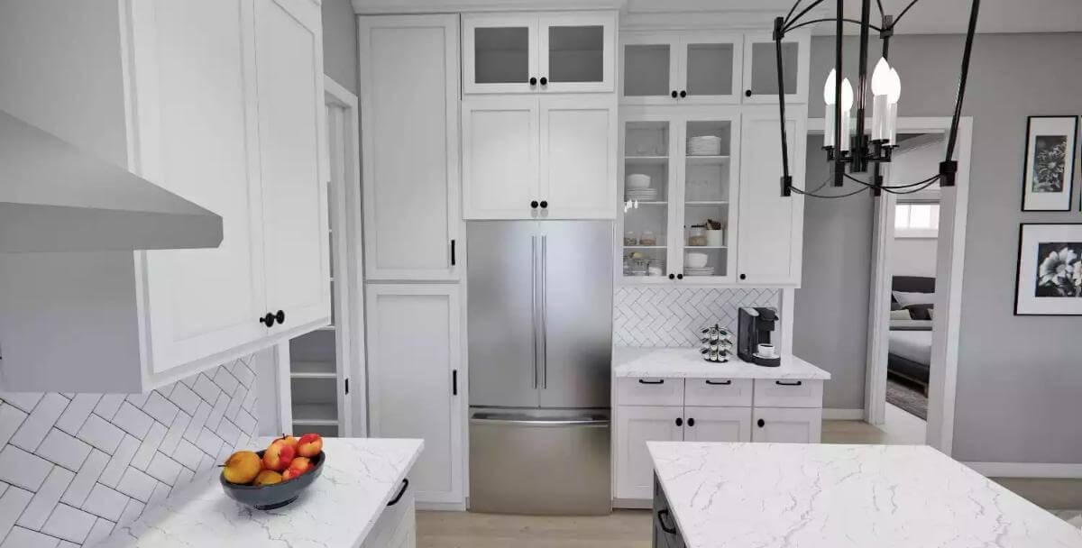 Notice the Crisp Backsplash in This Thoughtfully Designed Kitchen