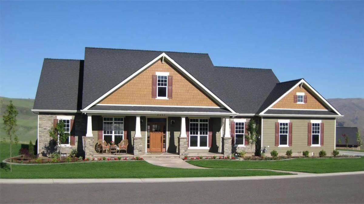Craftsman Charm with Classic Shutters and a Welcoming Porch