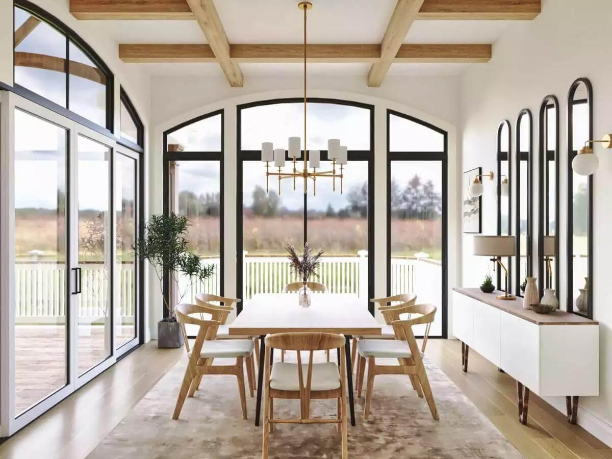 Wow, Those Floor-to-Ceiling Windows Transform This Dining Room