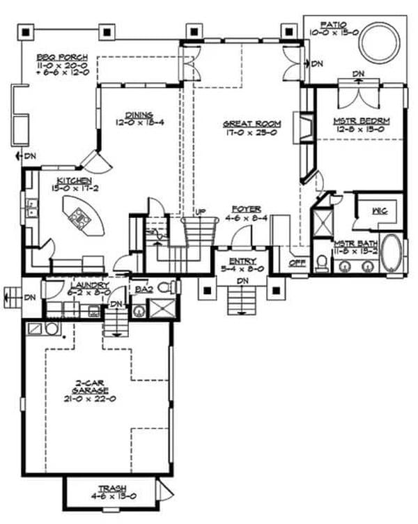 Explore the Thoughtful Flow of This Craftsman Floor Plan with a Great Room Focus
