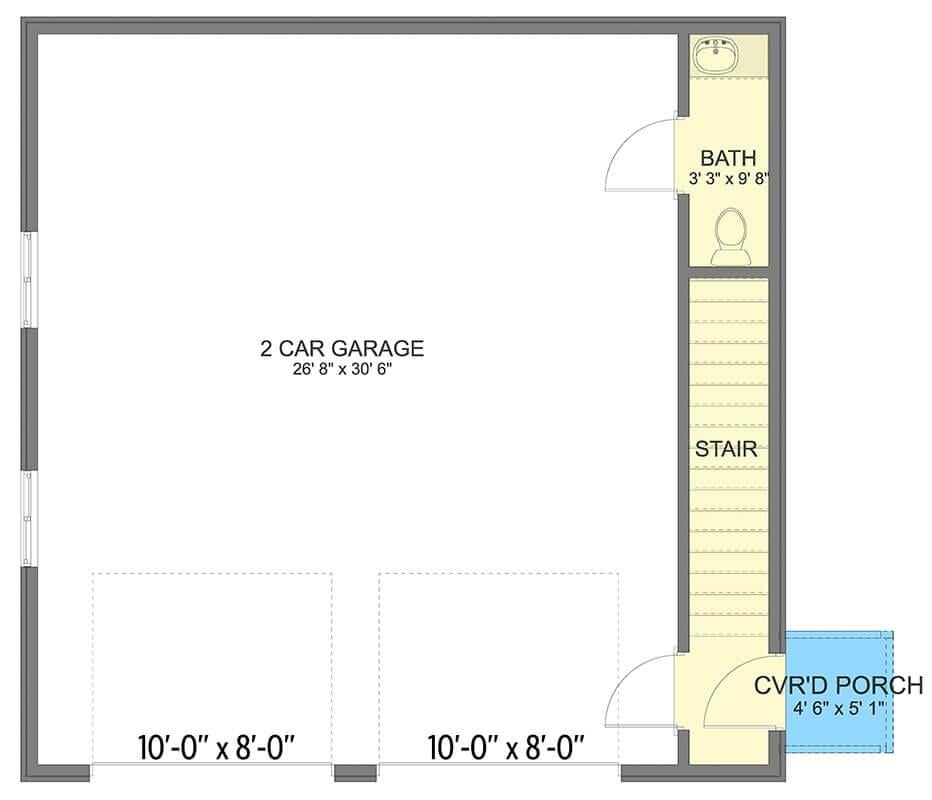 Functional Craftsmanship: A Two-Car Garage with Practical Additions