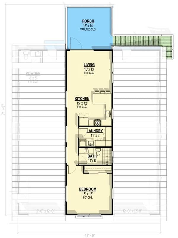 Step Inside This Efficient Floor Plan with Vaulted Porch