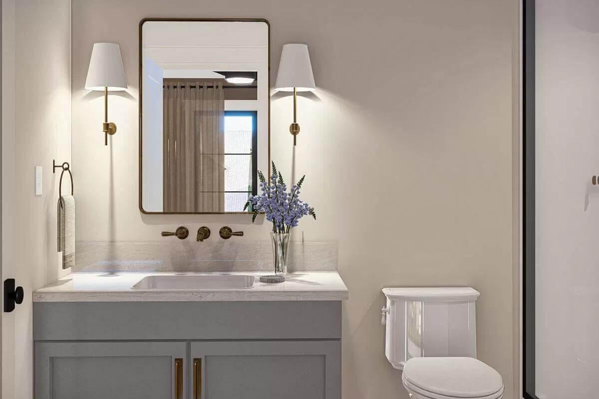 The Subtle Sophistication of Brass Fixtures in a Minimalist Bathroom
