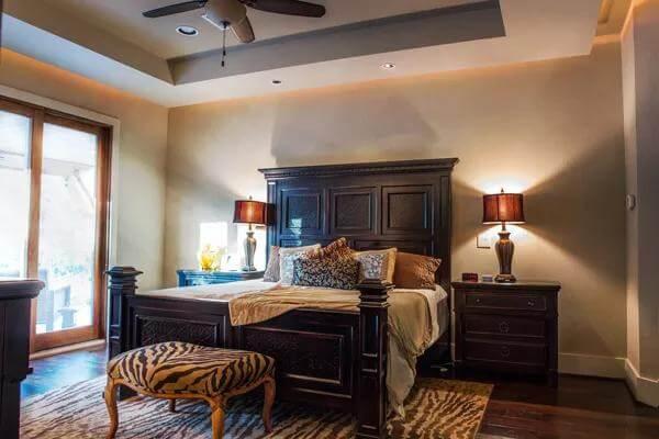 Notice the Layered Lighting and Textural Details in This Bedroom Retreat