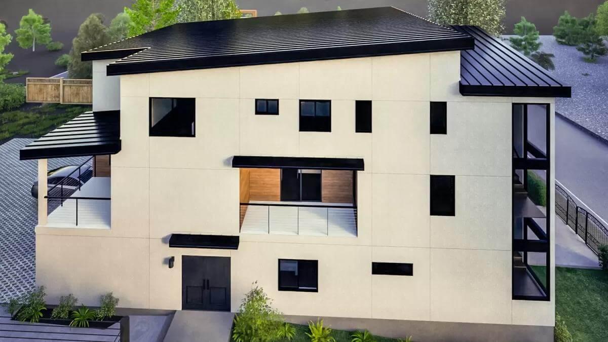 Explore the Asymmetrical Design with a Bold Use of Windows