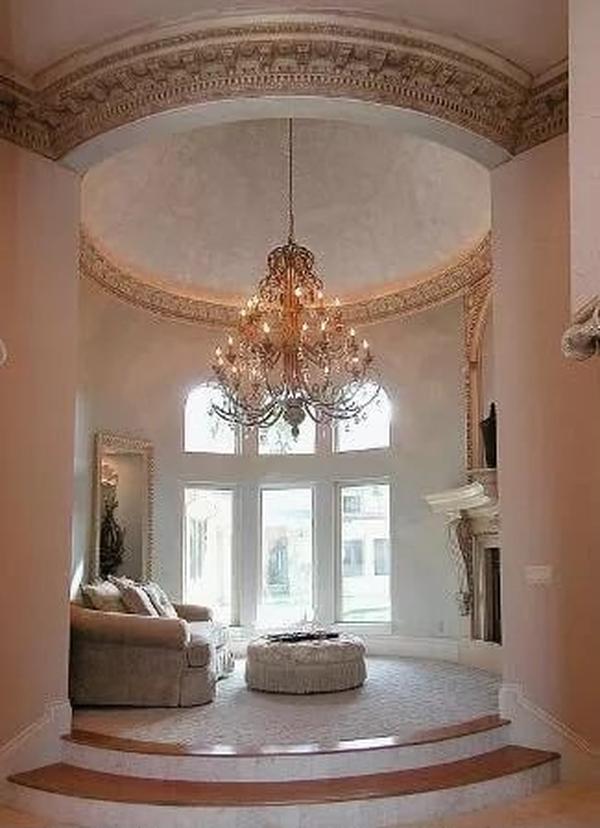 Wow, Step into This Luxurious Lounge with a Stunning Chandelier