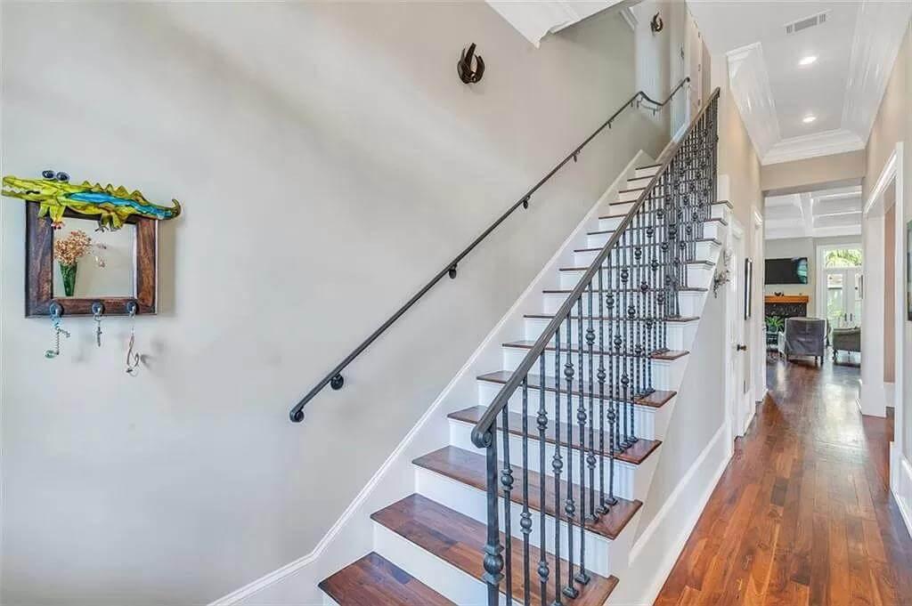 Check Out the Intricate Ironwork on This Stairway