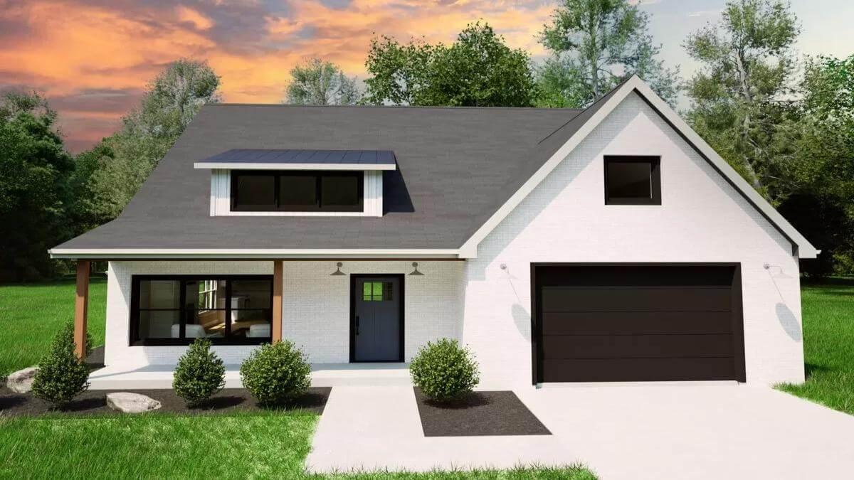 Clean and Simple Lines Define This Modern Cottage Exterior