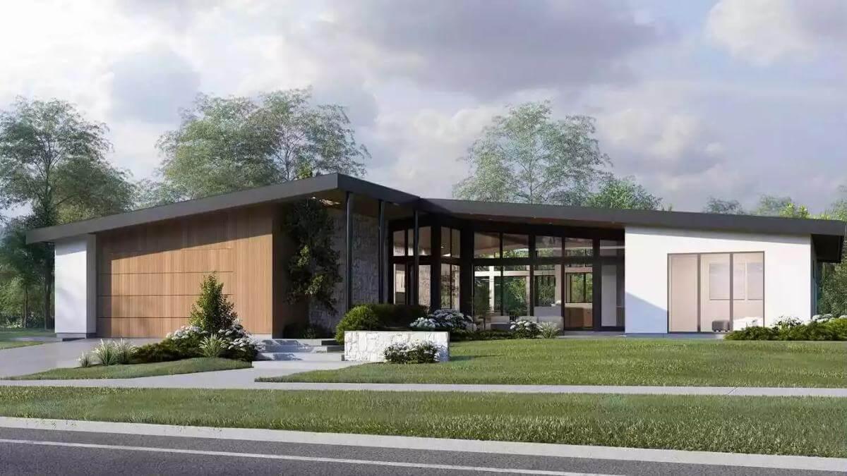 Modernist Marvel: Sleek Lines and Expansive Glass Views