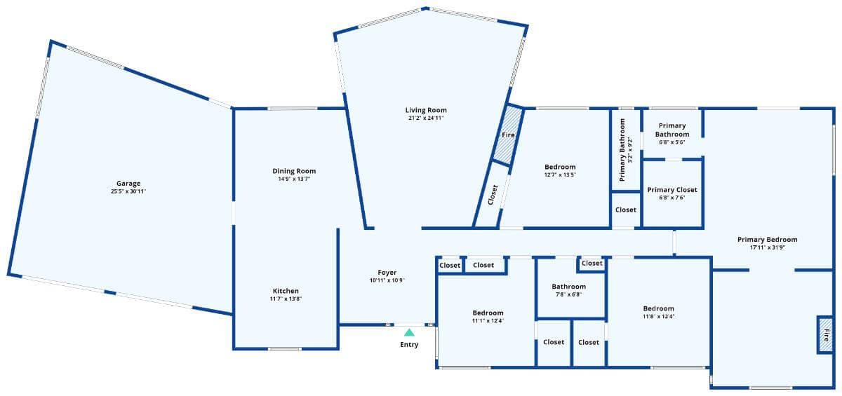Wow, This Floor Plan is All About Spacious Living Rooms and Smart Flow