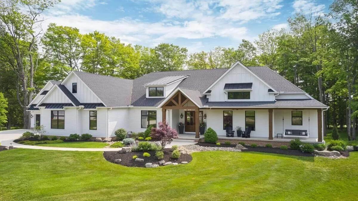 Craftsman Exterior with Striking Gables and a Welcoming Porch