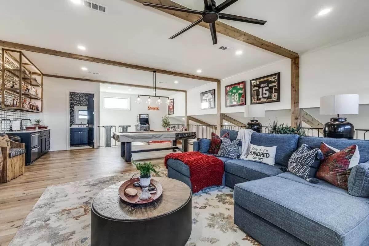 Notice the Built-in Wet Bar in This Entertainment Loft