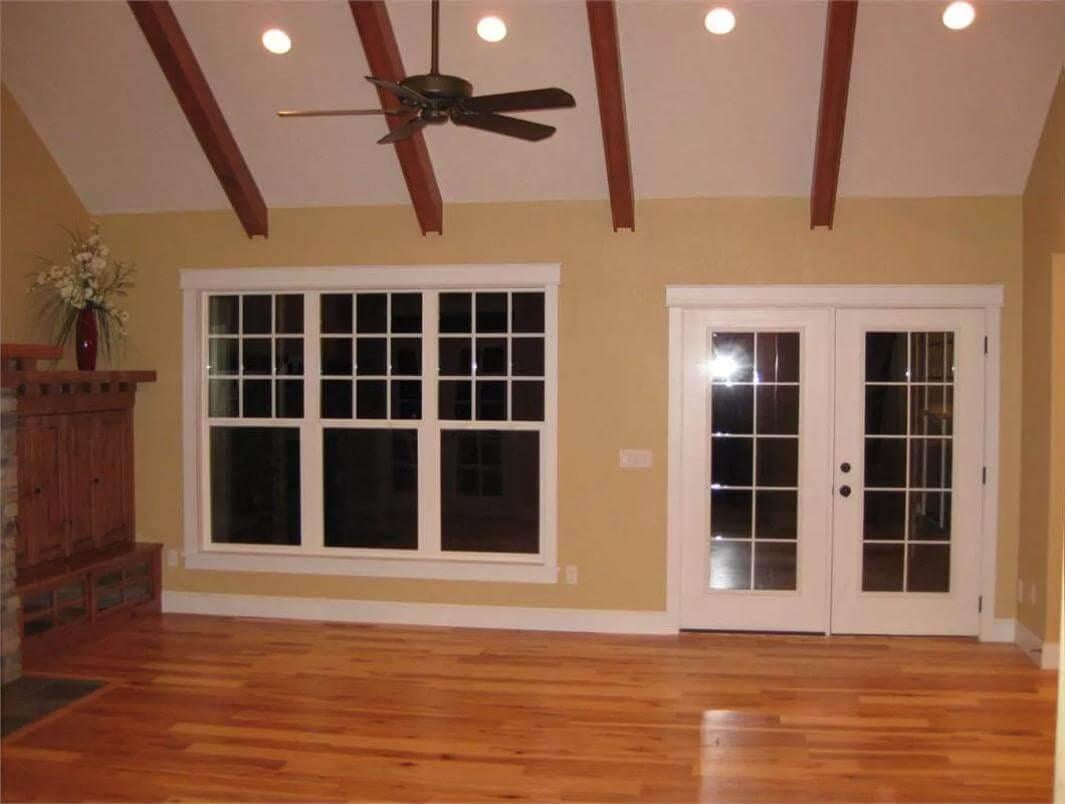Admire the Timber Beams and Expansive Window Wall