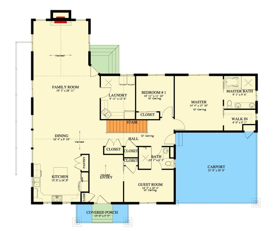 Main Level Floor Plan