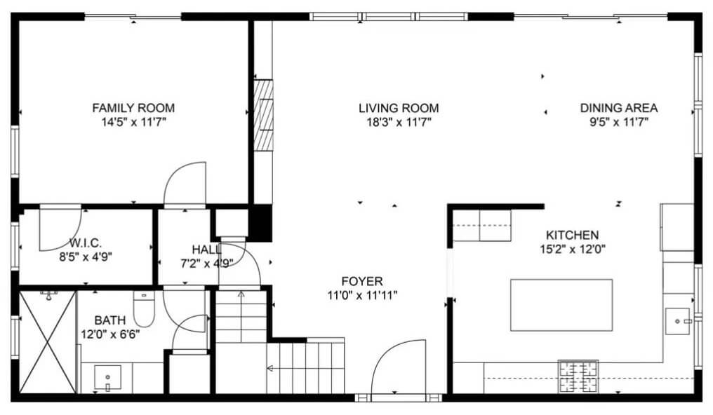 Main Level Floor Plan
