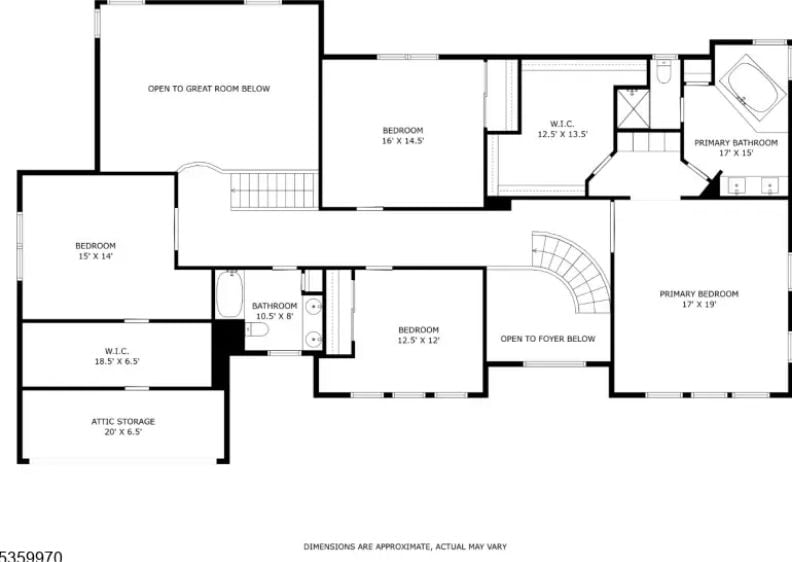 Second Level Floor Plan