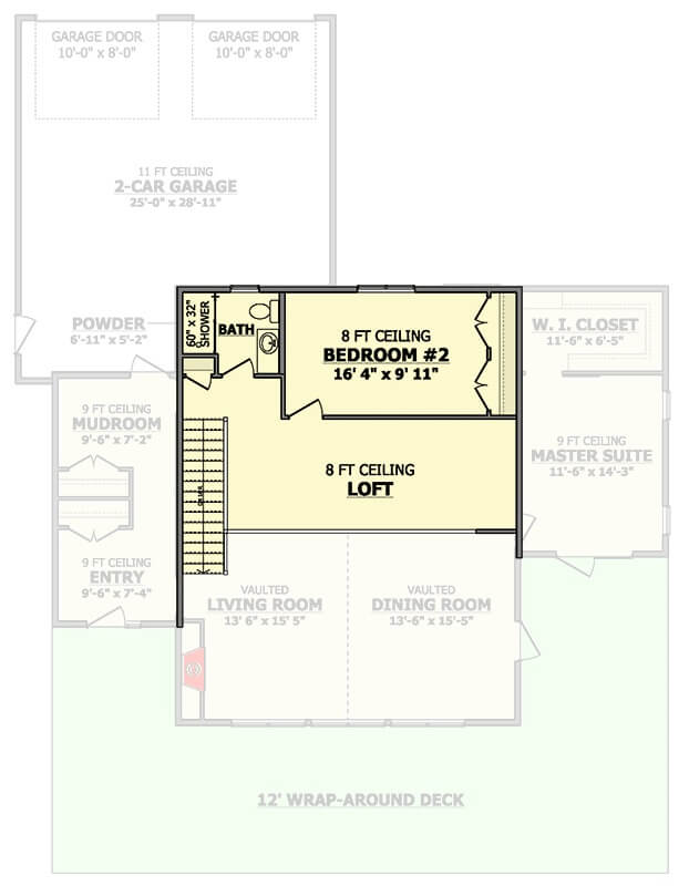Second Level Floor Plan