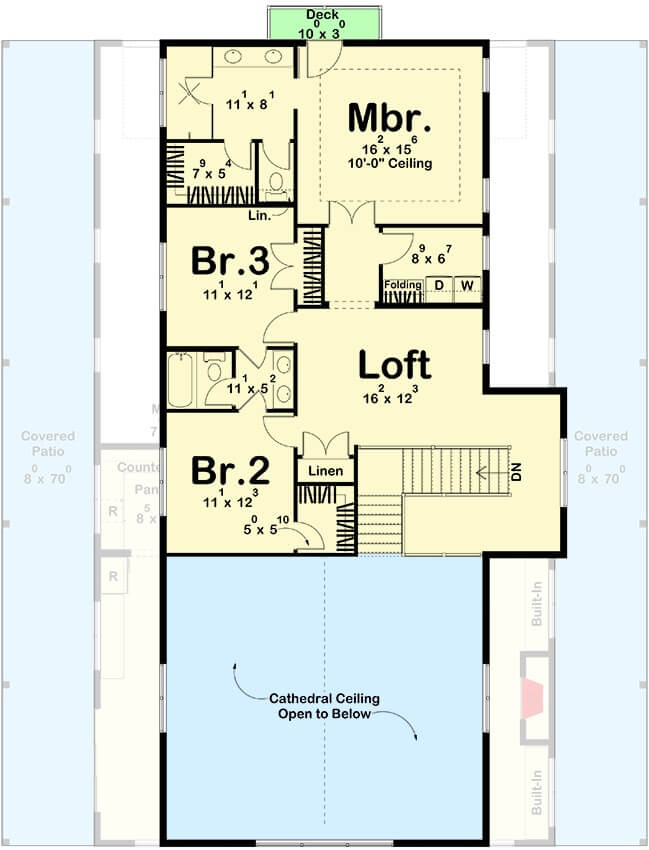 Second Level Floor Plan