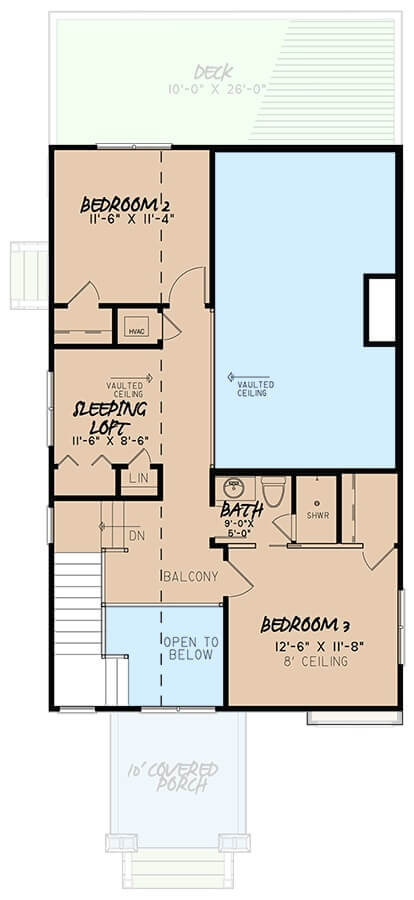 Second Level Floor Plan