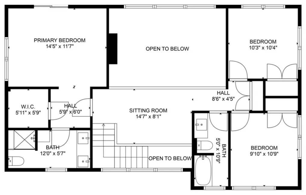 Second Level Floor Plan