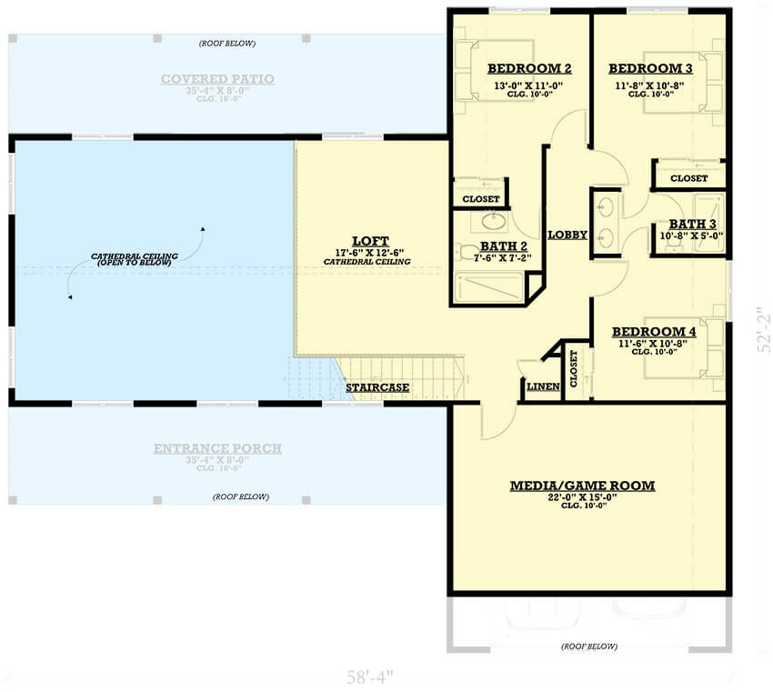 Second Level Floor Plan